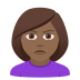 🙎🏾‍♀️ woman pouting: medium-dark skin tone display on JoyPixels